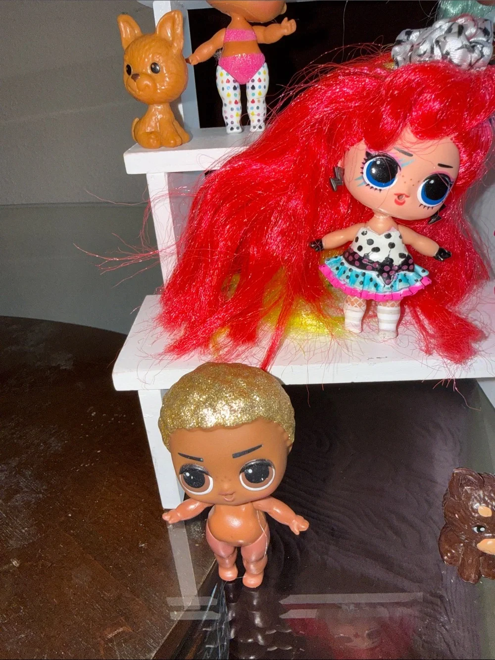 L.O.L. Surprise! Dolls Set with Red, Pink, Yellow, Mint & Gold Hair Accents